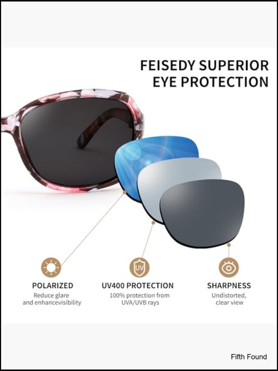 Vintage Square Wraparound Polarized Sunglasses UV400 Protection
